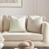 Meekio Set of 2 Ivory Pillow Covers 12 x 20