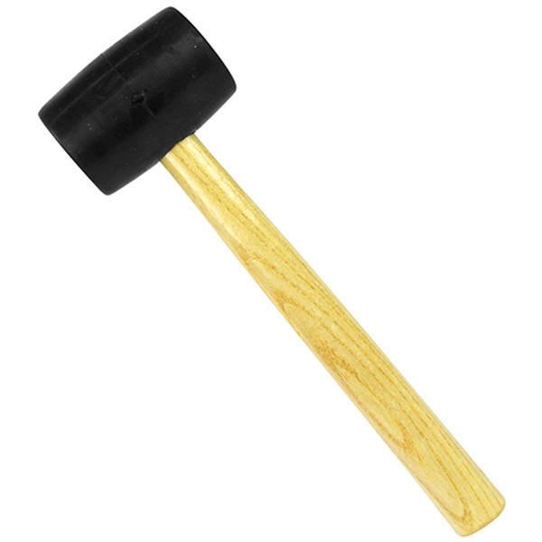 E-Value Rubber Hammer with Wooden Handle Total Length 13.2 inches (335 mm), 11.6 oz (548 g), 1 P