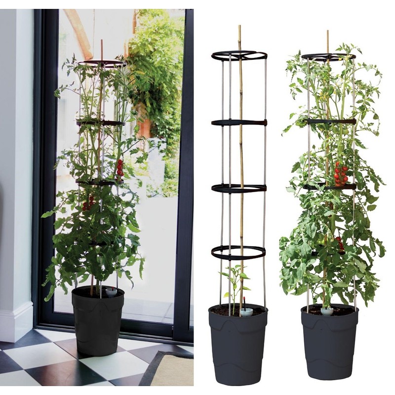 Garland Self Watering Grow Pot Tower - Anthracite