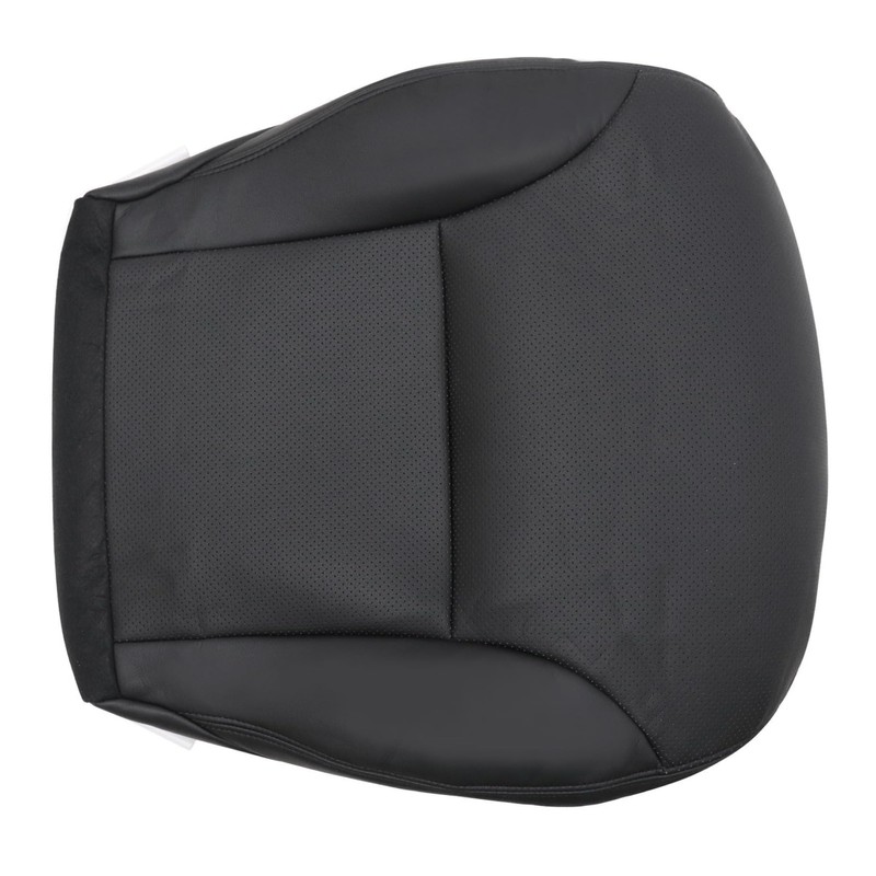 AOUTTUOA Front Driver Bottom Perforated Leather Black Seat Cover Compatible