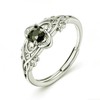 925 Sterling Silver Platinum Plated Celtic Knot Ring for Adult