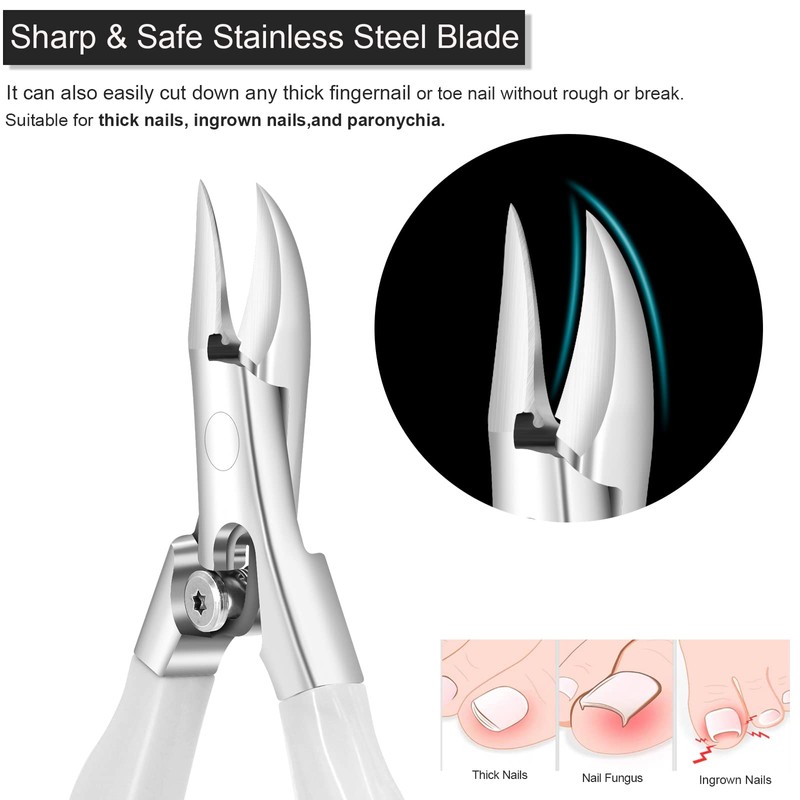Toenail Trimmer, Toenail Clippers for Thick and Deep Ingrown Toenails
