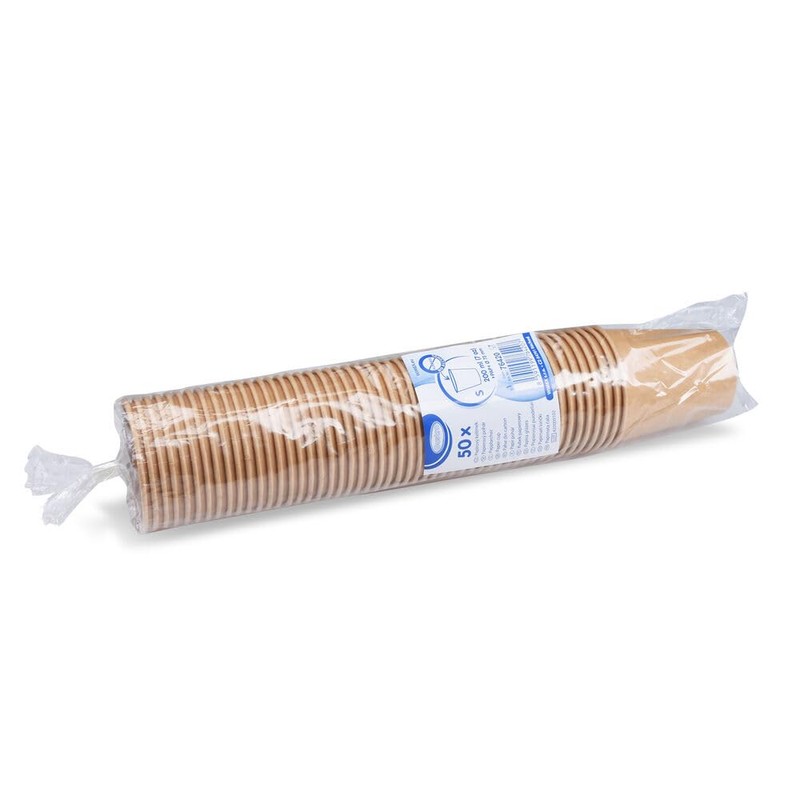 VEPATIM 100 Hot and Cold Beverage Cups Paper Cups Brown