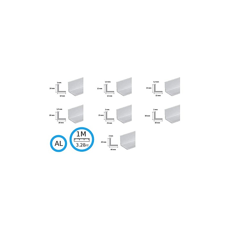 Aluminium Angle Aluminium Extruded Angle Corner Wall Protector -Various Size-