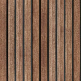 Abyssaly Wood Slat Wallpaper, Brown Shiplap Wood Grain Contact Paper Peel and Stick, Removable Self Adhesive Faux Wood Panel Wall Covering for Cabinets and Drawers 17.7 in X 236.2 in