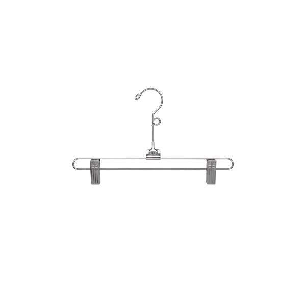 SSWBasics Metal Skirt Hangers, Pants Hangers (12 inch Chrome) -
