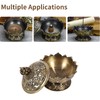 Gold Metal Bowl Incense Burner Zinc Alloy Incense Cone Burner
