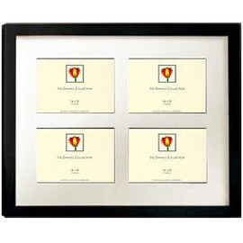 ATRIUM STACKED 4-opening ebony-black collage by Dennis Daniels - 4x6