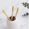 3pk Family Eco-Friendly and Natural Organic Wooden Bamboo Toothbrushes, Biodegradable,