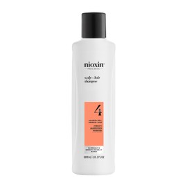 Nioxin Scalp + Hair System 4 Shampoo - Deep Cleansing Shampoo for Damaged, Visibly Thinning Hair - with Biotin, Caffeine & Niacinamide (300 ml)