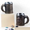 Arola Taza de hacha vikinga, taza de cerveza de calavera