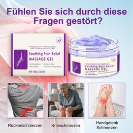 Soleneva Joint Pain Massage Gel Against Pain & Soothing - Turmeric Pain Gel for Body Care - Soothing Massage Gel for Back, Neck, Hands, Knees - Joint Pain Gel for All Skin Types