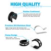 12Pcs 1-3/4 Inch Cable Clamps, 304 Stainless Steel Rubber Cushion