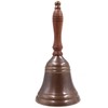 8.5"(H) 4"(D) Antique Brass Hand Bell Solid Brass Bell with