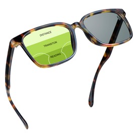 YEIN Progressive Multifocal Presbyopic Glasses, Photochromic Gray Sunglasses, 0.00/+2.25 Magnification for Men/Women
