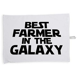 Hippowarehouse Best Farmer in the Galaxy Tea Towel Eco Printed Dish Cloth Kitchen accessory 50cmx70cm 100% Cotton