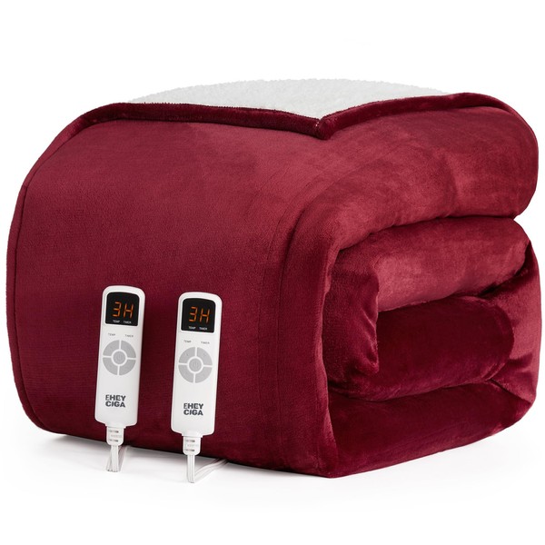 EHEYCIGA Heated Blanket Electric Blanket King Size - Heating Blanket