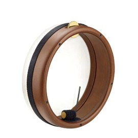 Meinl Percussion 7 1/2" Frame Drum with Set of 3 Jingles, Kanjira-NOT Made in China-Goat Skin Head, Antique Brown Finish, 2-Year Warranty, (FD7KA)