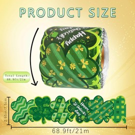 St. Patrick's Day 68.9 Feet Shamrock Bulletin Board Border Scalloped Bulletin Board Trim for Classroom,Bedroom Wall,Home Decoration,Birthday Party Decorations