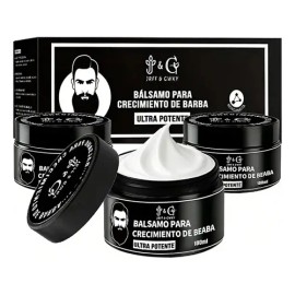 Kit para Barba con Bálsamo y Crema JRFF&GWKY – Activa el Crecimiento del Vello Facial y Bigote con Aroma a Bergamota
