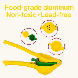 OCHI Heavy Duty Lemon Lime Squeezer – Manual Citrus Juicer Press, No Pulp or Seeds, Premium Metal Handheld Tool, Dishwasher Safe, Ideal for Lemons, Limes & More