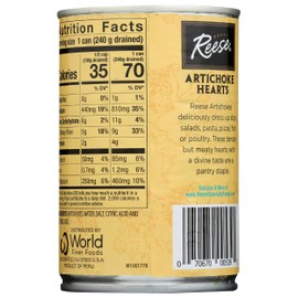 Reese Chopped Artichoke Hearts, 14 Ounces, (Pack of 12)