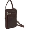 Piel Leather Hanging Travel Organizer, Chocolate, One Size