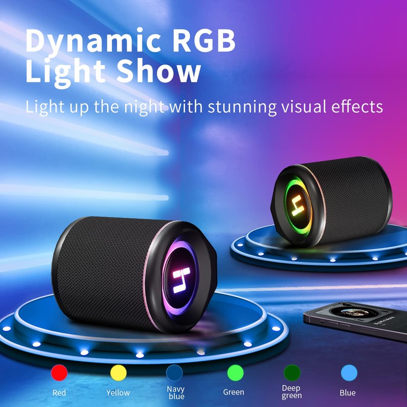 HEYSONG Portable Bluetooth Speaker with HD Sound, Small Waterproof Shower