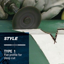 Weiler 56081 3" x .035" Tiger Zirc Type 1 Cut-Off Wheel, Z60T, 3/8" A.H. Bundle