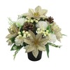 Christmas grave arrangement 25cm (10 inches) in grave pot/vase with