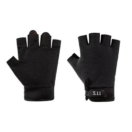 BrightGlow Kids Sports Half Finger Gloves Cycling Gloves Half Finger Tactical Gloves Non-Slip Children's Camouflage Gloves Gym Training Fitness Gloves Climbing Gloves, black