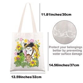 JNIAP Pascal And Maximus Tote Bag Pascal And Maximus Gifts Pascal And Maximus Shoulder Bag, White Horse Tb, Large