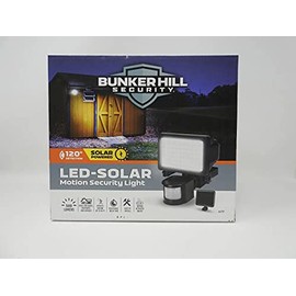 Bunker Hill Security Hill 500lm LED Solar Security Light, Black (64737, 56213)