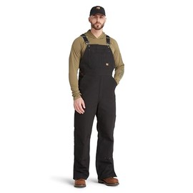 Timberland PRO Men's Gritman Original Fit Insulated Bib Overalls, Black, Medium Regular