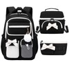 NIWEIYA Girls School Backpack with Lunch Box Pencil Case Set,