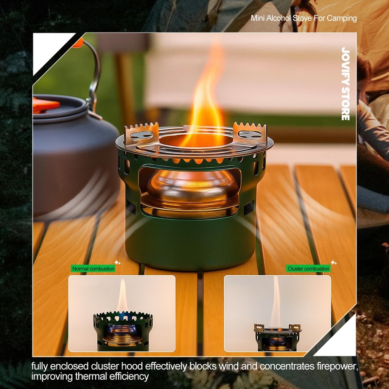 Alcohol Stove Camping Portable Backpacking Lightweight Alcohol Burner Stove with