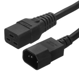 PATIKIL AC Power Cord 3 Prong C14 Male to C19 Female 1.5mm2 3Meter 9.8Ft 250V 10A 16A PDU Cable for Laptop Electronics Computer Printer Radio Monitor