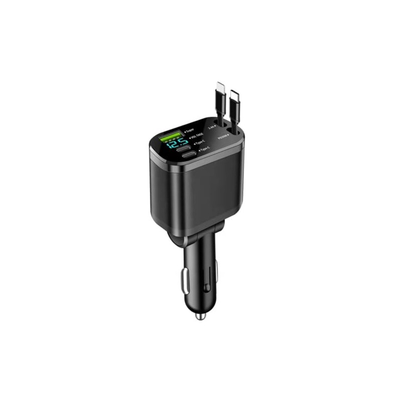 J & R 65W Car Charger, Dual Type-C USB Fast