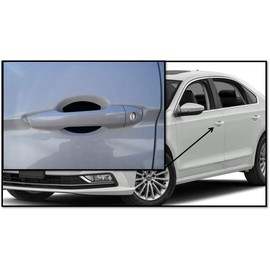 Cupeez for Cars Flat Black Auto Accessory Car Door Handle Scratchs Guards Protector Fits Volkswagen Passat (4pk)