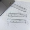 10Pcs 15cm Clear Plastic Rulers - 6 Inch Shatterproof, Transparent