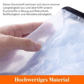 Lifewit Pack of 2 Transparent Plastic Storage Bags, 60 L Clothes Storage, Wardrobe Storage, Moving Boxes, Storage Boxes with Reinforced Handle for Duvets, Clothes, Blankets