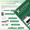 DIY Lash Extension Kit KEYYOU 300Pcs Individual Eyelash Extension Kit