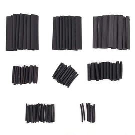 127 Pcs Heat Shrink Tubing kit, Electric Insulation Heat Shrink Wrap Cable Sleeve Automotive Industrial Heat-Shrink Tubing Shrink Ratio 2: 1 Black