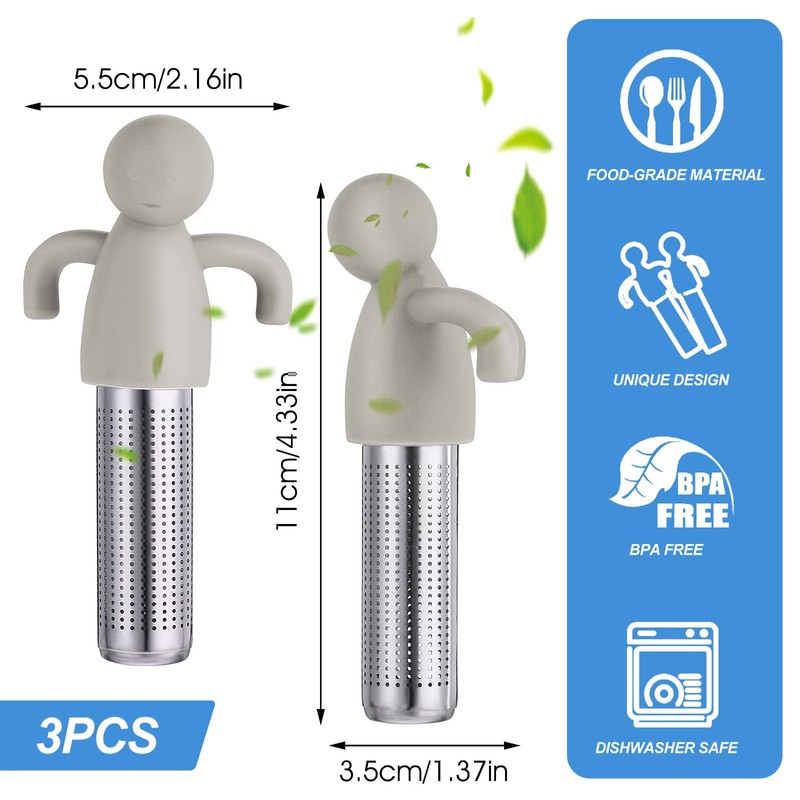 Loose Leaf Tea Strainer, 3Pcs Stainless Steel Tea Infuser Tea