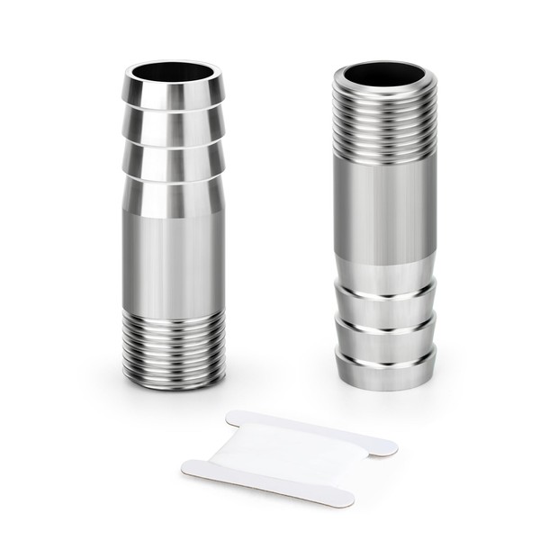 ERGAOBOY Pack of 10 304 Stainless Steel Hose Barb Fitting,
