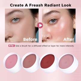 Multi Glow Balm - Hydrating, Lightweight, and Blendable Creamy Blush for Cheeks, Lips, and Eyes, Radiant Skin Finish (#2 Earth Rose, 1Pc)