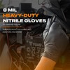 GRIPXX Herkules Grip Heavy Duty 8Mil Black Nitrile Gloves,3D Raised