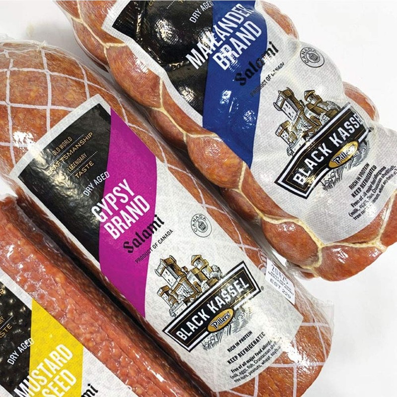Zesty Brand Dry Aged Salami Sausage. Piller's (Black Kassel) Canada