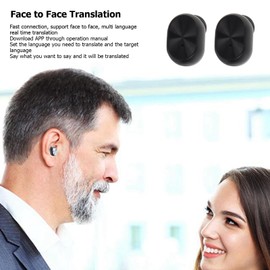 Locadence Language Translator Earbuds, 144 Languages HiFi Stereo Wirelessly Language Translation Device with Flashlight for Listening to Music