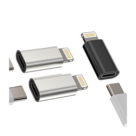 Apple Charger Converter Adapter (3 Pack) USB C Female to Lightning Male Adapter Apple MFi Certified Type C Plug Connector Type C Adaptor Lightning Smartphone Charger Thunderbolt 4 for iPhone 14 Plus 14pro 14pro 13pro 11pro 1max 12pro 12pro 12max Xsmax Xr Compatible iPad Pro